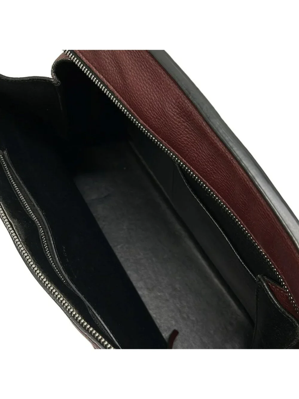 Celine Handbag Edge Medium Bordeaux Leather